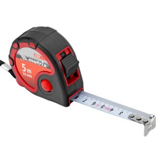 Рулетка 5м 25мм Status 3 fixations, двухкомпонентный корпус, 3фиксации ленты MATRIX фото 3