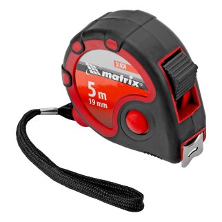 Рулетка 5м 25мм Status 3 fixations, двухкомпонентный корпус, 3фиксации ленты MATRIX фото