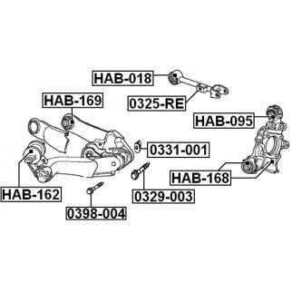 Болт с эксцентриком HONDA CR-V RE7 2008-2011 FEBEST 0329-003 фото 2
