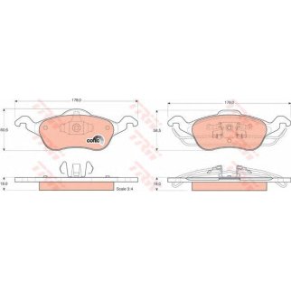 Колодки тормозные передние к-кт TRW GDB1358 фото