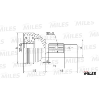 ШРУС RENAULT LOGAN/CLIO II/MEGANE II 1.4-1.6 02- нар. фото