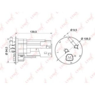 Фильтр топливный LYNXauto LF-541M фото