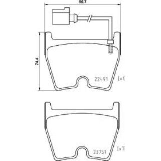 Колодки тормозные передние к-кт Brembo P 85 152 фото