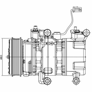 Компрессор кондиц. для а/м Mazda 3 (BK) (03-) 2.0i AT (LCAC 2521) фото 3
