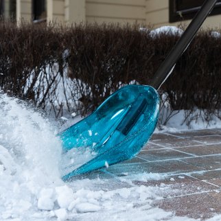 Лопата снеговая поликарбонат 340x385x1340мм алюминиевый черенок, luxe PALISAD фото 12