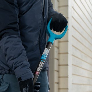 Лопата снеговая поликарбонат 340x385x1340мм алюминиевый черенок, luxe PALISAD фото 1