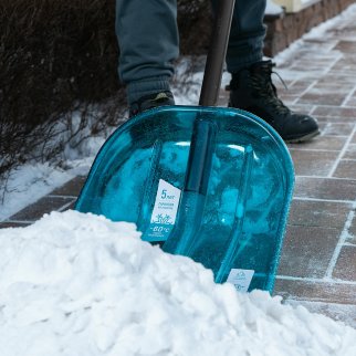 Лопата снеговая поликарбонат 340x385x1340мм алюминиевый черенок, luxe PALISAD фото 9