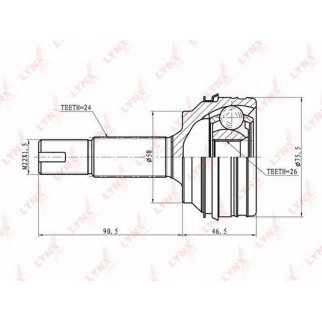 ШРУС наружный LYNXauto CO7535 фото