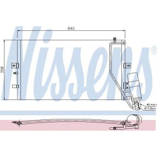 Радиатор кондиционера (конденсер) Nissens 94862 фото