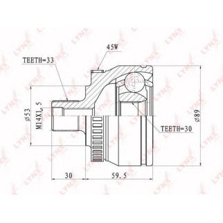 ШРУС наружный LYNXauto CO-1201A фото