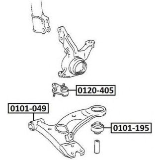 Сайлентблок ASVA 0101-195 фото