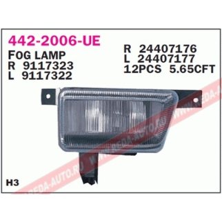 Фара противотуманная правая DEPO 442-2006R-UE фото