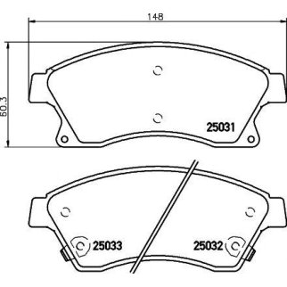 Колодки передние Epad CHEVROLET Cruze (R15) /OPEL ASTRA J 08- TEXTAR 2503181 фото