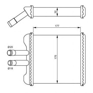 Радиатор отопителя NRF 54237 фото