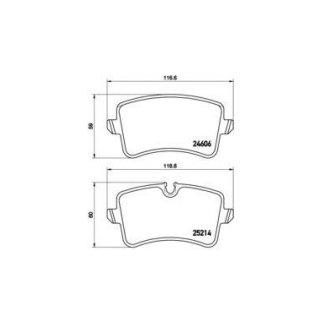 Колодки тормозные задние к-кт brembo P 85 118 фото