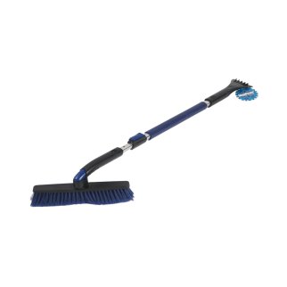 Щетка для снега M-71013BL телескопическая со скребком и мягкой ручкой 102-137см фото