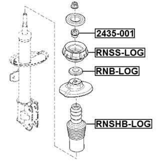 Опора амортизатора FEBEST RNSS-LOG фото 2