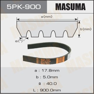 Ремень ручейковый Masuma 5PK-900 фото