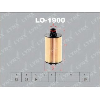 Фильтр масляный LYNXauto LO-1900 фото