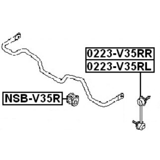 Стойка заднего стабилизатора FEBEST 0223-V35RL фото 2