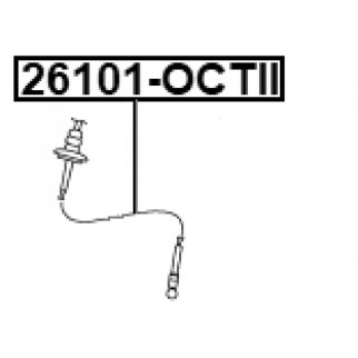 Трос привода открывания замка капота Skoda Octavia 1z 2004-2013 FEBEST 26101-OCTII фото 2 Трос привода открывания замка капота Skoda Octavia 1z 2004-2013 FEBEST 26101-OCTII фото 2