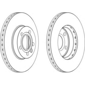 Диск тормозной передний вентилируемый FERODO DDF846 фото