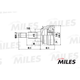 ШРУС наружный MILES GA20077 фото