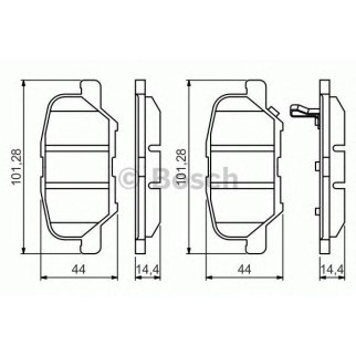 Колодки тормозные задние дисковые к-кт BOSCH 0 986 495 358 фото