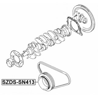 Шкив коленвала FEBEST SZDS-SN413 фото 2