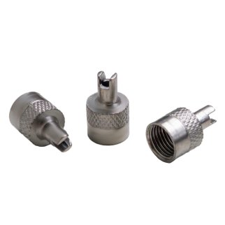 AVC-60-04_колпачки на шинный вентиль! с ключом, хром, металл, 60шт фото 1