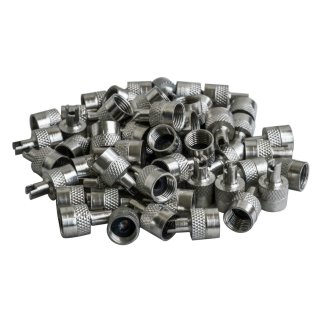 AVC-60-04_колпачки на шинный вентиль! с ключом, хром, металл, 60шт фото