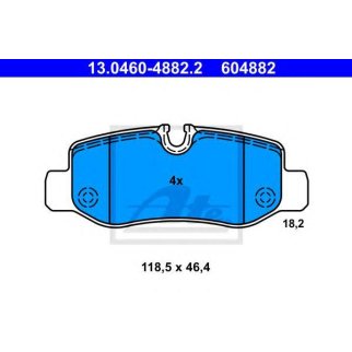 Колодки тормозные задние дисковые к-кт ATE 13.0460-4882.2 фото