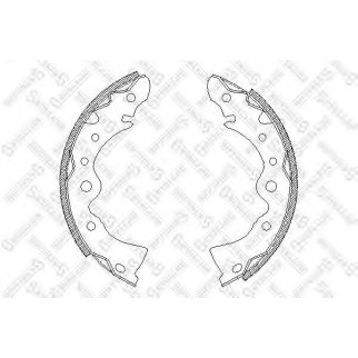 155 100-SX_=4144.00=465SBS=K1167-01 !колодки барабанные Nissan Bluebird 2.0D 84-90 фото