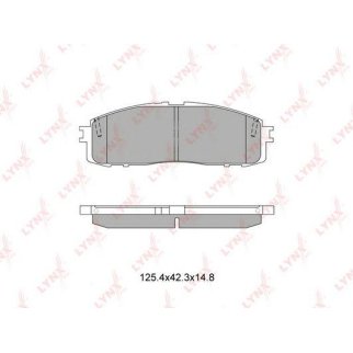 Колодки тормозные задние к-кт LYNXauto BD7602 фото