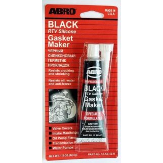 Герметик ABRO прокладок высокотемп. черный 42,5г/32гр фото