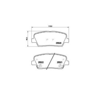 Колодки тормозные к-кт brembo P 30 063 фото