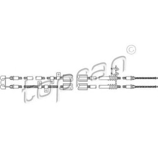 Трос стояночного тормоза topran 302776586 фото