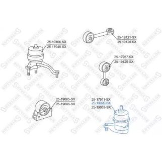 25-19020-SX_опора двигателя !Toyota Camry 01-06 фото