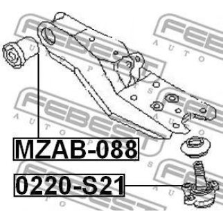 Опора шаровая переднего нижнего рычага фото