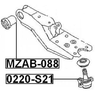 Опора шаровая переднего нижнего рычага фото 2