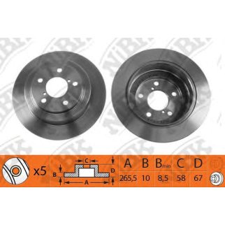 Диск тормозной задний NiBK RN1092 фото