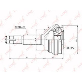ШРУС наружный LYNXauto CO7515 фото