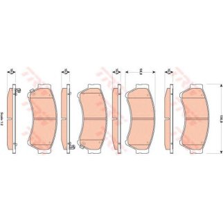 Колодки тормозные передние к-кт TRW GDB3501 фото