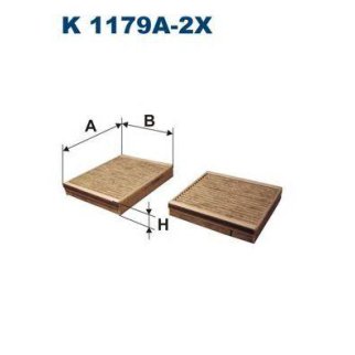 Фильтр салона FILTRON K 1179A-2X фото
