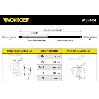 Газовый упор багажника фото
