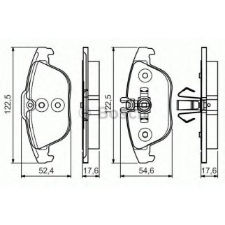 Колодки тормозные задние дисковые к-кт BOSCH 0 986 495 105 фото
