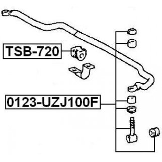 Стойка переднего стабилизатора FEBEST 0123-UZJ100F фото 2