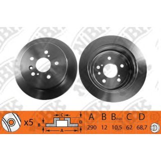 Диск торм.зад. TOYOTA IPSUM 2.4 03-06, ESTIMA 2.4 00-06, ALPHARD 2.4 03-08 фото