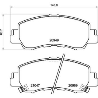Колодки тормозные передние к-кт TRIALLI PF 1108 фото 3