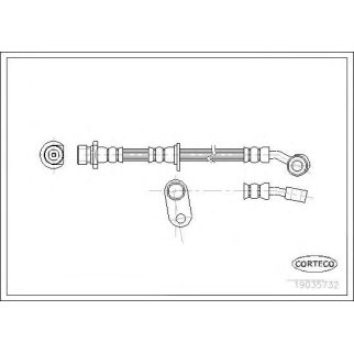 Шланг тормозной CORTECO 19035732 фото